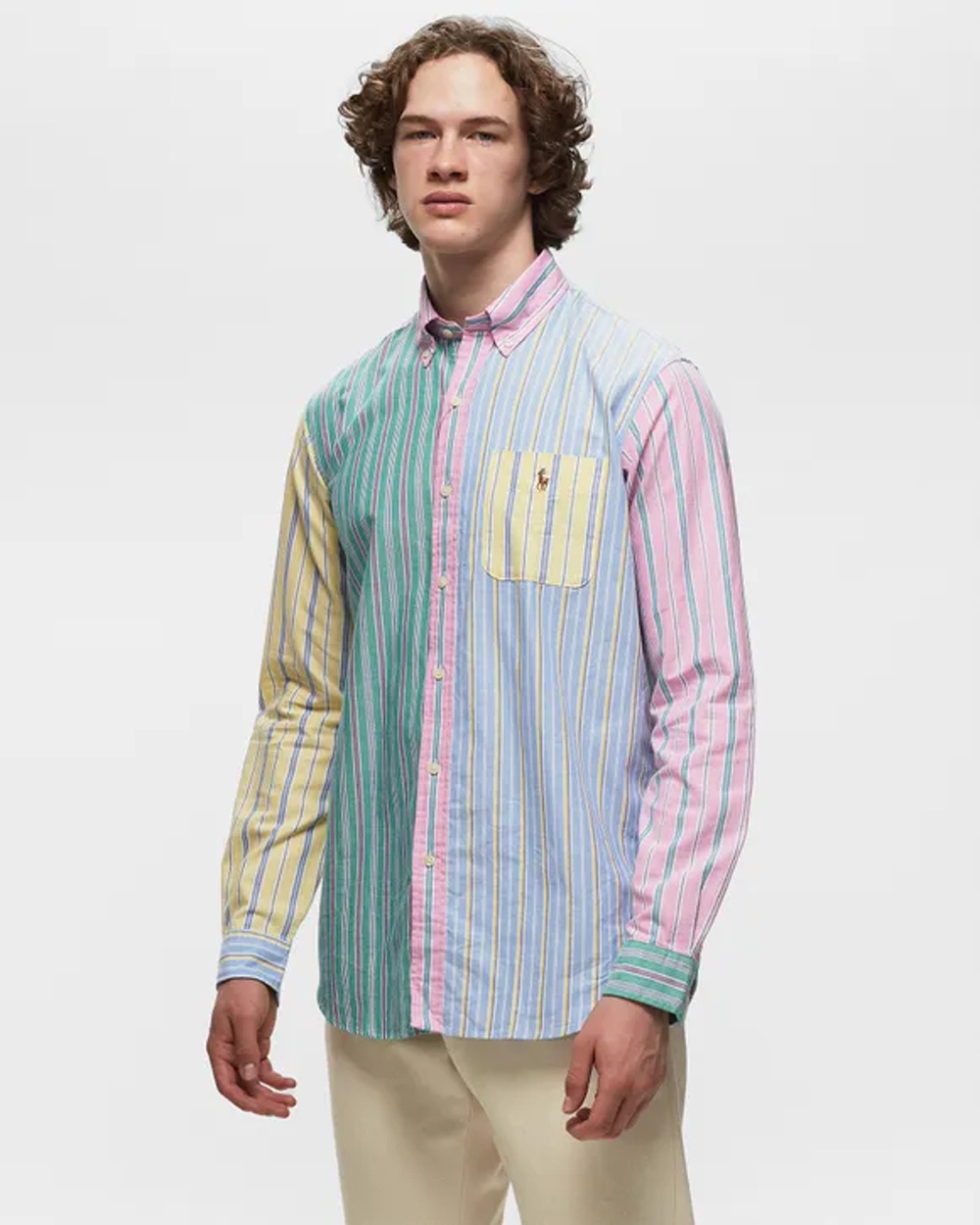 Men’s Polo Ralph Lauren Classic Fit Multicolor Striped Shirt Large NWT